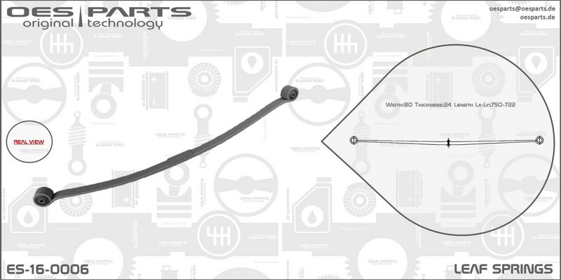 OES PARTS lakštinė lingė ES-16-0006